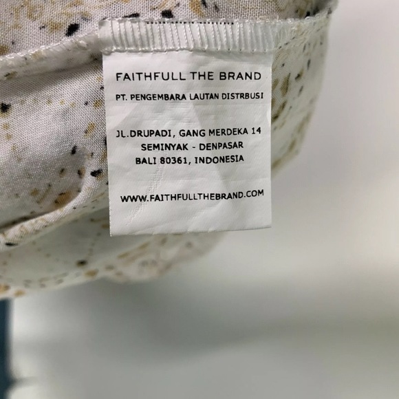 Faithfull the Brand Fox Romper Playsuit White Oasis Print Open Back S 4 - Picture 10 of 10